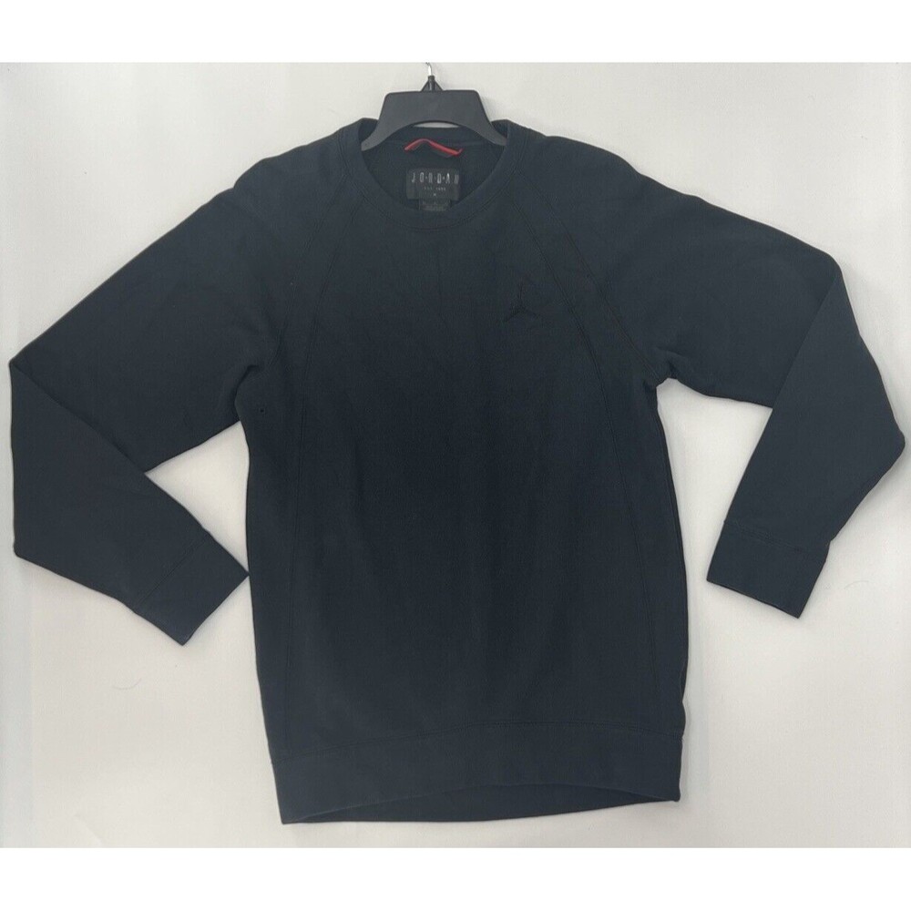 NIKE AIR JORDAN WINGS CREW FLEECE BLACK/BLACK SWEATSHIRT‎ 860194-010 Men's M